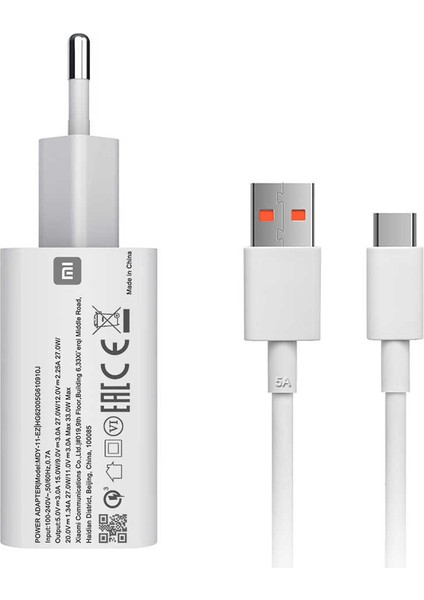Xiaomi Mi Uyumlu 33W Turbo Hızlı Şarj Aleti 3A Type-C