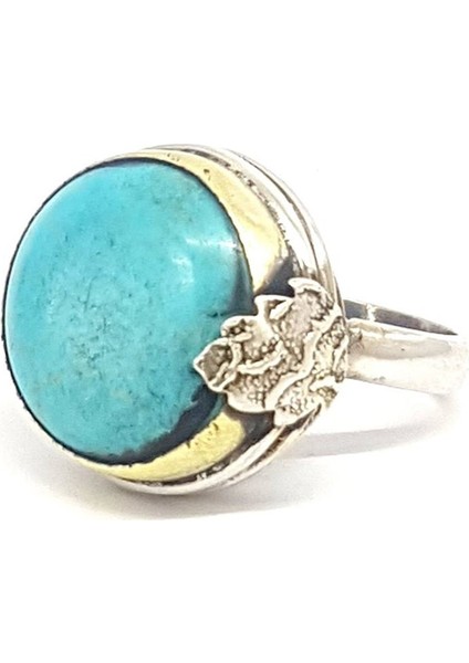 Tasarım Turkuaz Taşlı Gümüş Yüzük