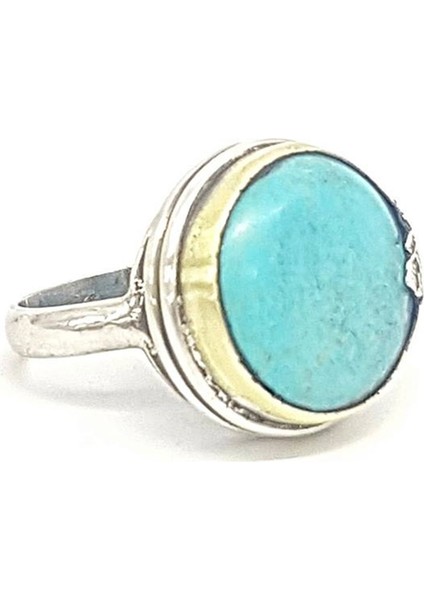 Tasarım Turkuaz Taşlı Gümüş Yüzük fiyatları