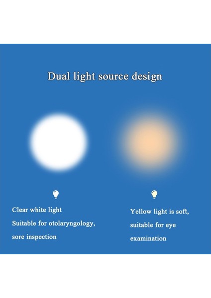 xPhone Store El Feneri Öğrenci Kalem Işık Sarı Beyaz Çift Işık Kaynağı Dental Işık (Siyah) (Yurt Dışından)