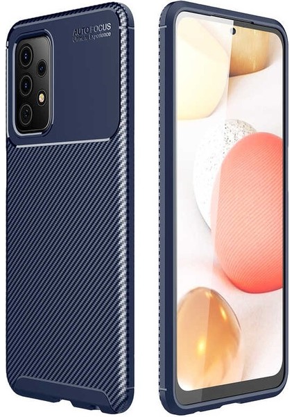 Samsung Galaxy A52 Karbon Görünüm Negro Silikon Kılıf Ekran Koruyucu