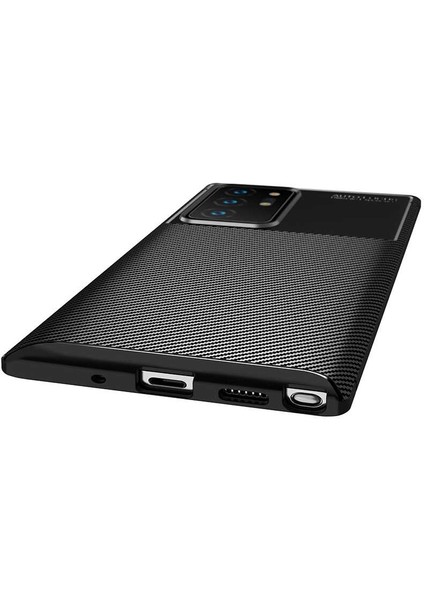 Samsung Galaxy Note 20 Ultra Karbon Görünüm Negro Silikon Kılıf Ekran Koruyucu fırsatları