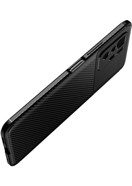 Xiaomi Poco X3 Gt Karbon Görünüm Negro Silikon Kılıf Kırılmaz Ekran Koruyucu