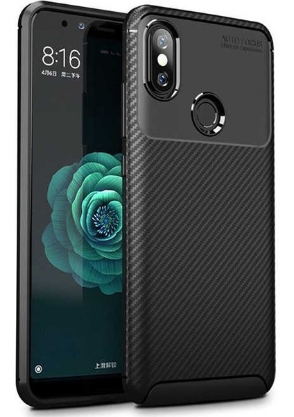 Xiaomi Redmi Note 5 Pro Karbon Görünüm Negro Silikon Kılıf Ekran Koruyucu