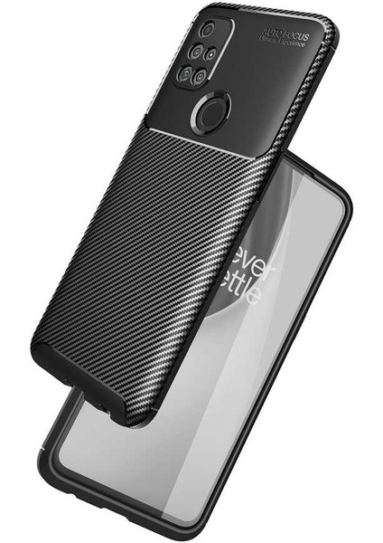 One Plus Nord N10 Karbon Görünüm Negro Silikon Kılıf Ekran Koruyucu fiyatları