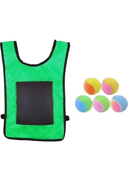 5 Top ile Dodgeball Yeleği, Özellikler: Küçük (Yeşil) (Yurt Dışından)