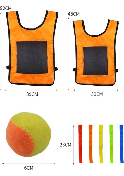5 Top ile Dodgeball Yeleği, Özellikler: Büyük (Yeşil) (Yurt Dışından)