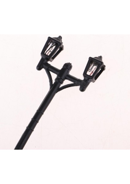6.5 cm Yükseklik Yol LED Hafif Tren Çift Başlıklı Lampost Dekorları (Yurt Dışından)