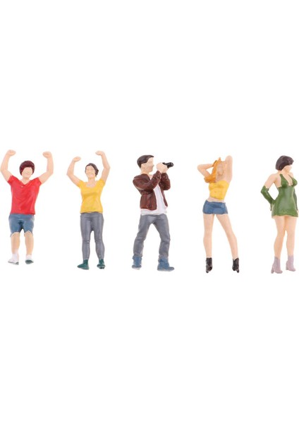 5 Adet 1:64 Reçine Insan Grubu Oyun Tarlası Min Peels Rakamları - A (Yurt Dışından)