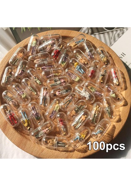 100 Adet Plastik Kapsül Kabuk Kötü Adam Hap Kılıfları Şişe Figürinleri Diy (Yurt Dışından) fiyatları