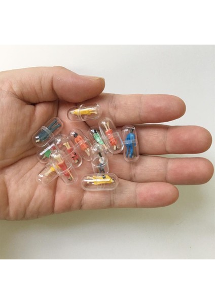 100 Adet Plastik Kapsül Kabuk Kötü Adam Hap Kılıfları Şişe Figürinleri Diy (Yurt Dışından) fırsatları