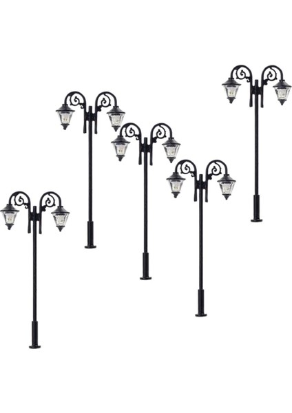 5 Adet 1:87 Mini Garden Street Demiryolu Lampost Işıkları Düzen Dekor 6.5cm (Yurt Dışından) fiyatları