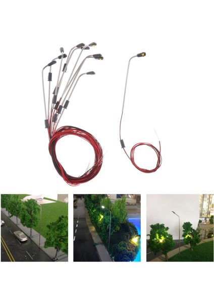 10 Adet Mini Model Tren Demiryolu Manzarası Tek Kafa LED Hafif Manzara Bahçesi 3V (Yurt Dışından) fırsatları