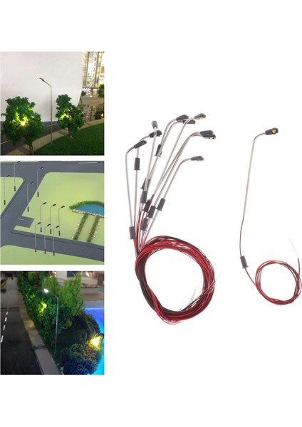 10 Adet Mini Model Tren Demiryolu Manzarası Tek Kafa LED Hafif Manzara Bahçesi 3V (Yurt Dışından) indirimleri