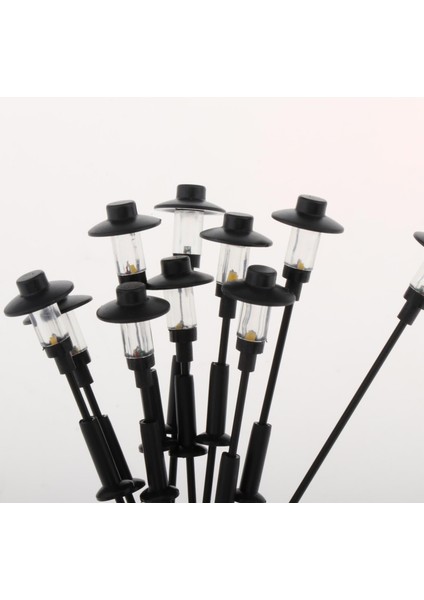 10 Adet 12V Street Lights Bahçe Demiryolları Peyzaj Mini Lamba 1: 100 Ila 1: 150 Ölçek (Yurt Dışından) modelleri