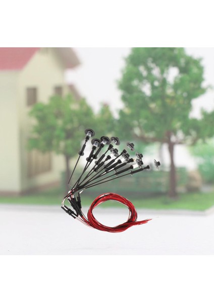 10 Adet 12V Street Lights Bahçe Demiryolları Peyzaj Mini Lamba 1: 100 Ila 1: 150 Ölçek (Yurt Dışından) indirimleri