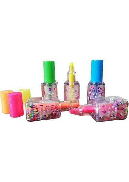 Oje Görünümlü Fosforlu Kalem 5'li modelleri