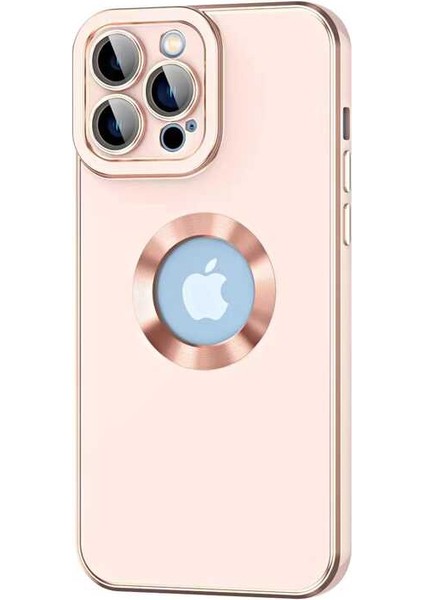 Ceponya Apple iPhone 12 Pro Max Kılıf Kamera Korumalı Logo Çevresi Halka Tasarım Lüx Kapak