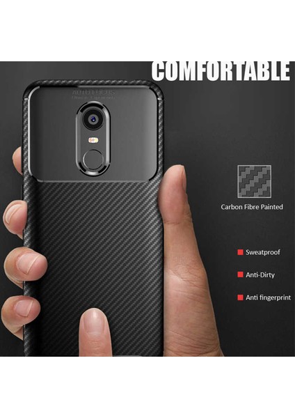 Xiaomi Redmi 5 Plus Karbon Görünüm Negro Silikon Kılıf Ekran Koruyucu fiyatları