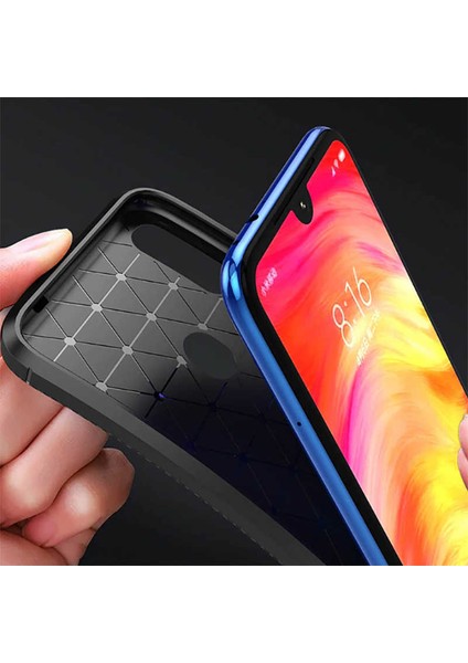 Xiaomi Redmi Note 7 Karbon Görünüm Negro Silikon Kılıf Ekran Koruyucu modelleri