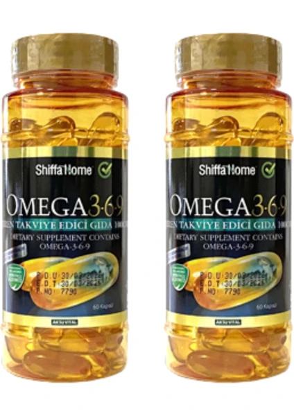 Shiffa Home Omega 3-6-9 Balık Yağı Trigliserit Form 1000 mg 60 Softgel x 2