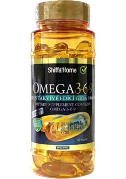 Shiffa Home Omega 3-6-9 Balık Yağı Trigliserit Form 1000 mg 60 Softgel x 2