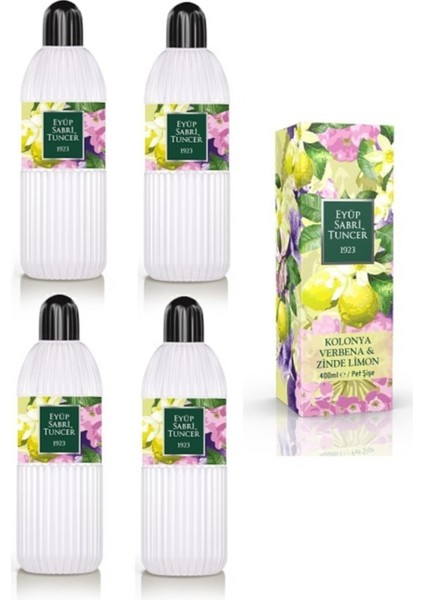 Verbena & Zinde Limon Kolonya 400 Ml (4 Adet )
