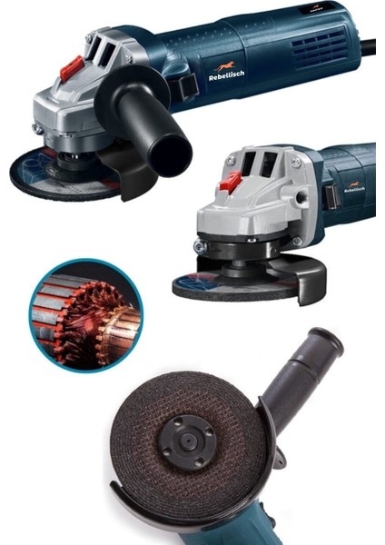Germany Lykia Series 22000WF 115-125 mm Tam Profesyonel Bakır Sargılı Spiral Taşlama Makinesi Avuç Içi Taşlama Makinesi