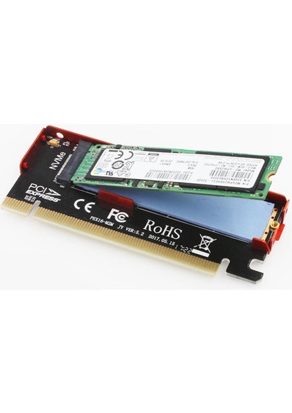 M.2 Nvme SSD Ngff Pcıe 3.0 X16 Adaptörü, M Tuşunu Destekler 2230-2280 Kırmızı (Yurt Dışından)