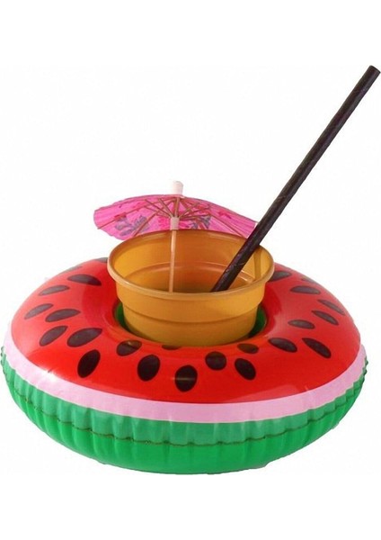 Karpuz Dilimi Şişme Deniz Havuz Bardak Tutucu Float Bar 16X16 cm fiyatları