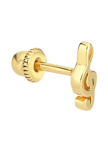 Sol Anahtarı Figürlü Altın Piercing fiyatları