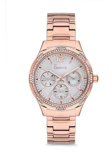 Rosegold Kasa Kordon Talı Aktif Göstergeli Spor ve Şık Kadın Kol Saati