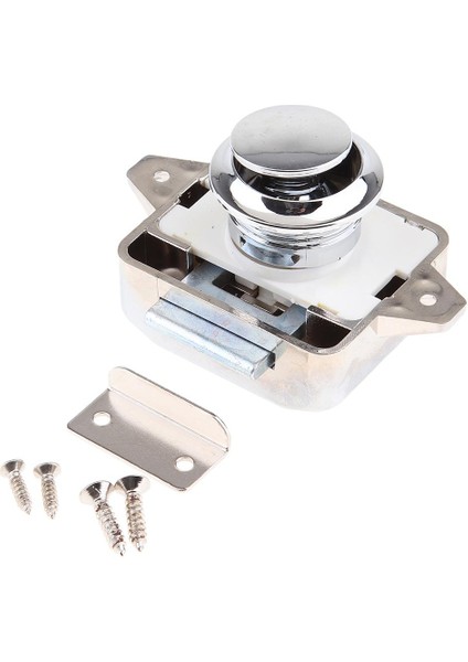 Gümüş Dolap Kilidi Anahtarsız Push Düğme Dolabı Mandal Uygun Rv (Yurt Dışından)