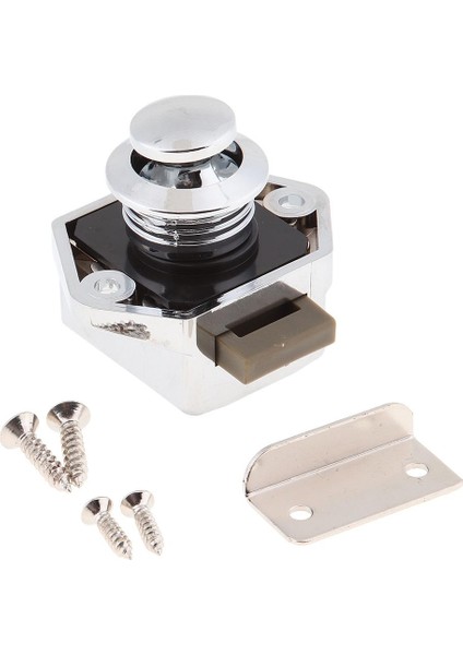 Pearl Chrome Anahtarsız Dolap Push Mandal Kilidi Rv Dolap Karavan Kilidi (Yurt Dışından)