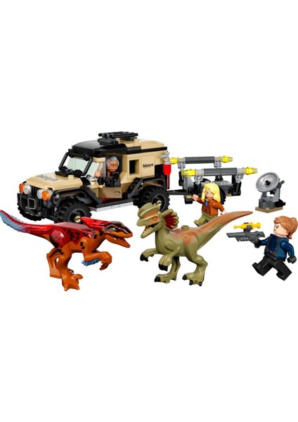 ® Jurassic World Pyroraptor ve Dilophosaurus Nakliyesi 76951 - 7 Yaş ve Üzeri Yaratıcı Çocuklar için Oyuncak Yapım Seti (254 Parça)