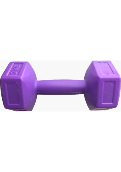 2 kg x 2 Adet Dambıl Vinyl Kaplı Dumbell Ağırlık - Mor modelleri