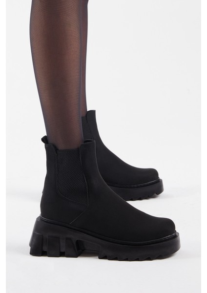 Kadın Siyah Süet Lastikli Rahat Kalıp Bot fiyatları