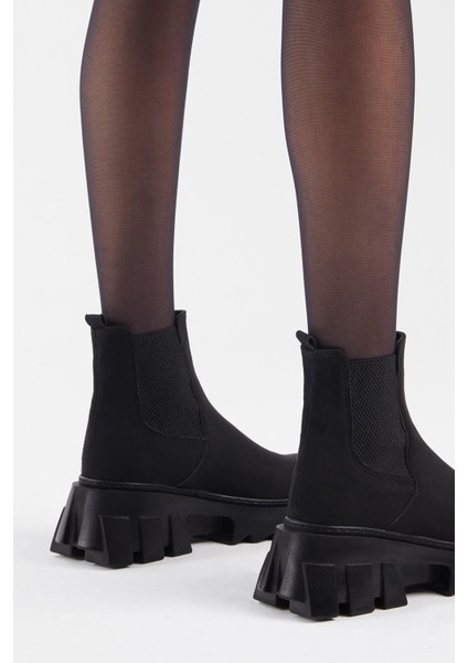 Kadın Siyah Süet Lastikli Rahat Kalıp Bot indirimleri