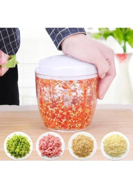 Büyük Boy 5 Bıçaklı Ipli El Rondosu Doğrayıcı