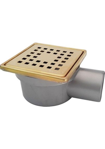 10X10 Altın Çelik Kare Izgaralı Yer Süzgeci 1041-1285022-71