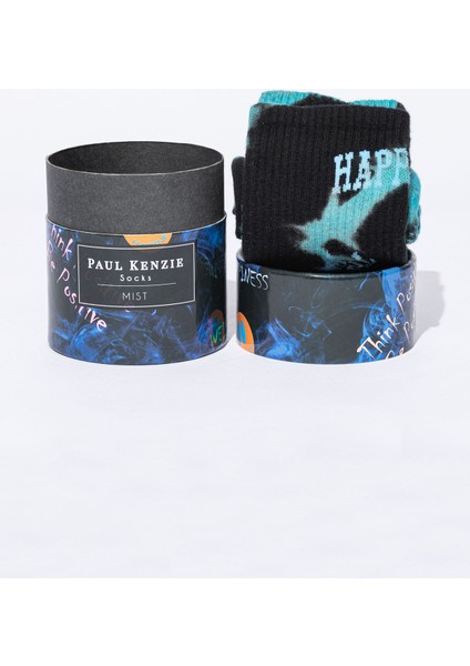 Smile - Dye Unisex Batik Desenli Dikişsiz Tenis Çorap - Mist