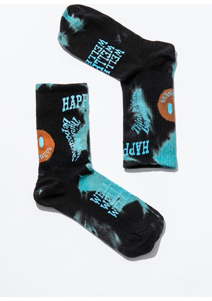 Smile - Dye Unisex Batik Desenli Dikişsiz Tenis Çorap - Mist fiyatları