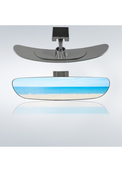 Ova-5 Dik Kollu Universal Iç Dikiz Aynası 24X5 cm Gri