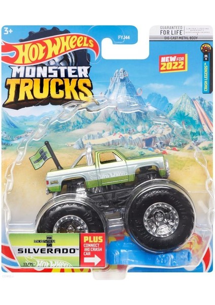 FYJ44 Monster Trucks 1:64 Araba Hw Monster 68 Sılverado HCP41