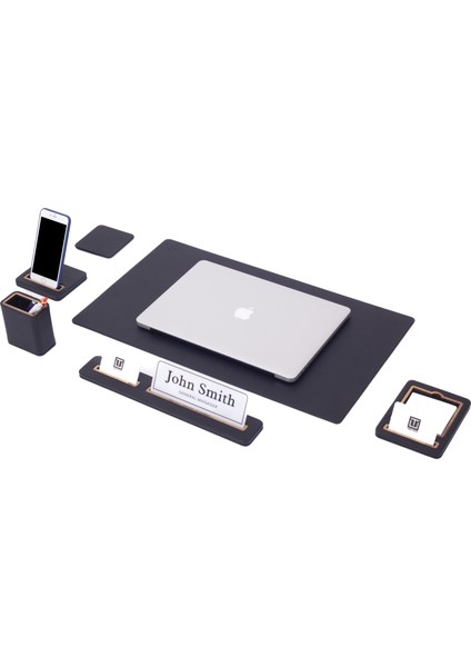 Rigel Deri Sümen Takımı 6 Parça Masa Isimlikli