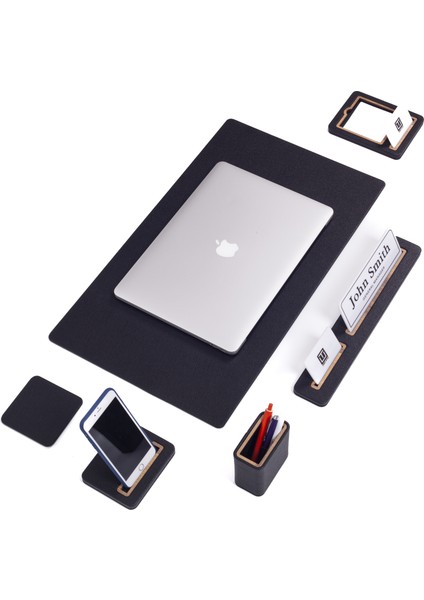 Rigel Deri Sümen Takımı 6 Parça Masa Isimlikli fiyatları