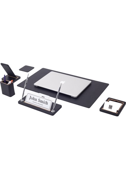 Capella Deri Sümen Takımı 6 Parça Masa Isimlikli