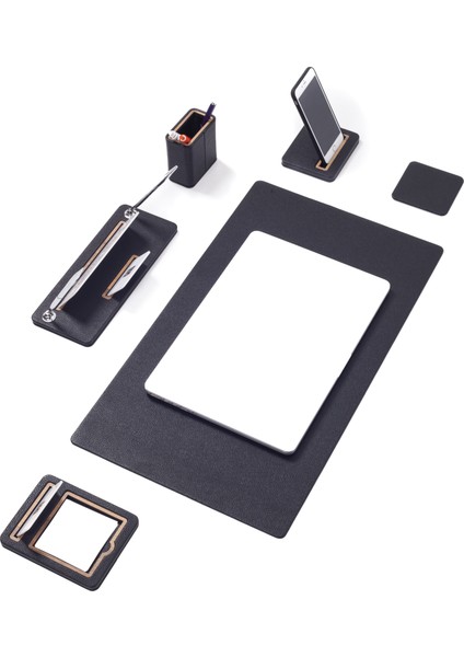 Capella Deri Sümen Takımı 6 Parça Masa Isimlikli modelleri