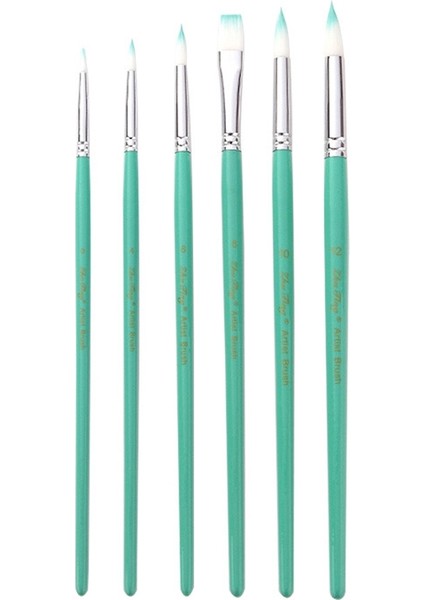 Zhuting 2 Set Naylon Yün Tebeşir Seti 6 Adet/set Bambu Yeşili(Yurt Dışından)