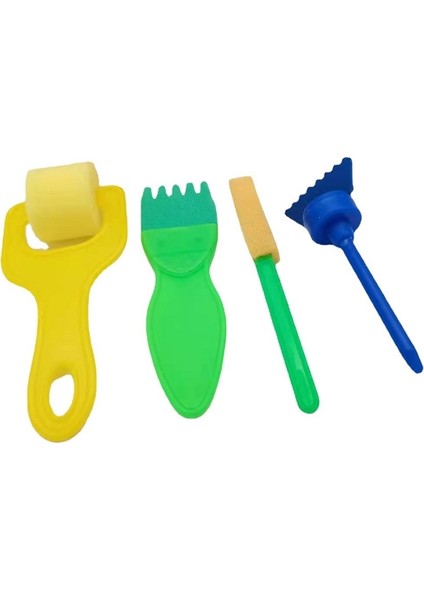 5 Paket Çocuklar Sünger Damga Boyama Fırça Tepsisi Kırmızı Tepsi(Yurt Dışından) fırsatları